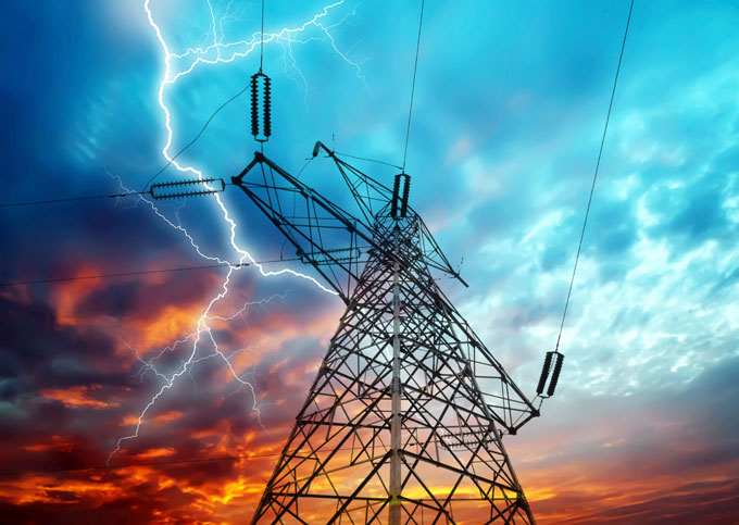 Electricity Towers Lightning